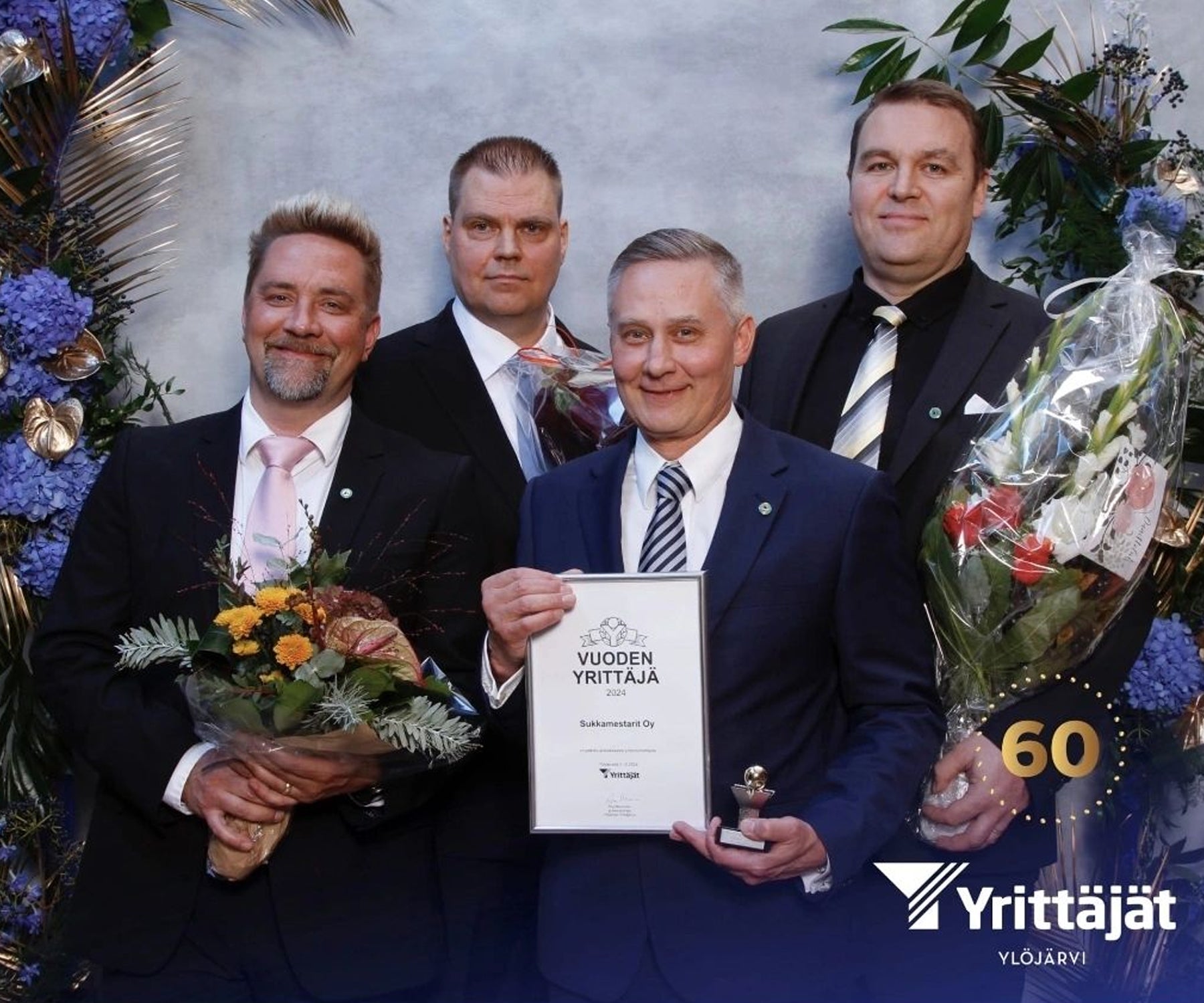 Ylöjärven vuoden Yrittäjä 2024 -palkinto Sukkamestarit Oy:lle