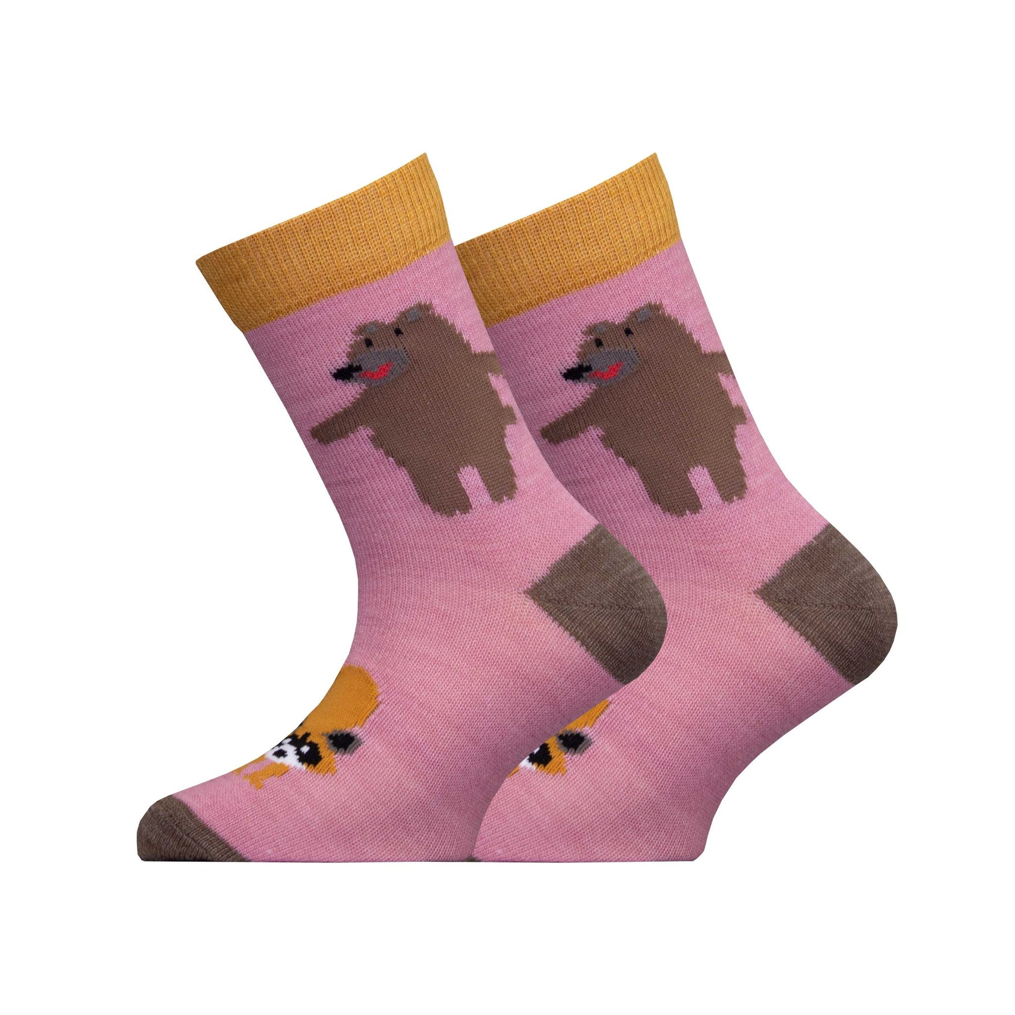 Sukkamestarit | Pesukarhu - kuviosukat, merinovillaa