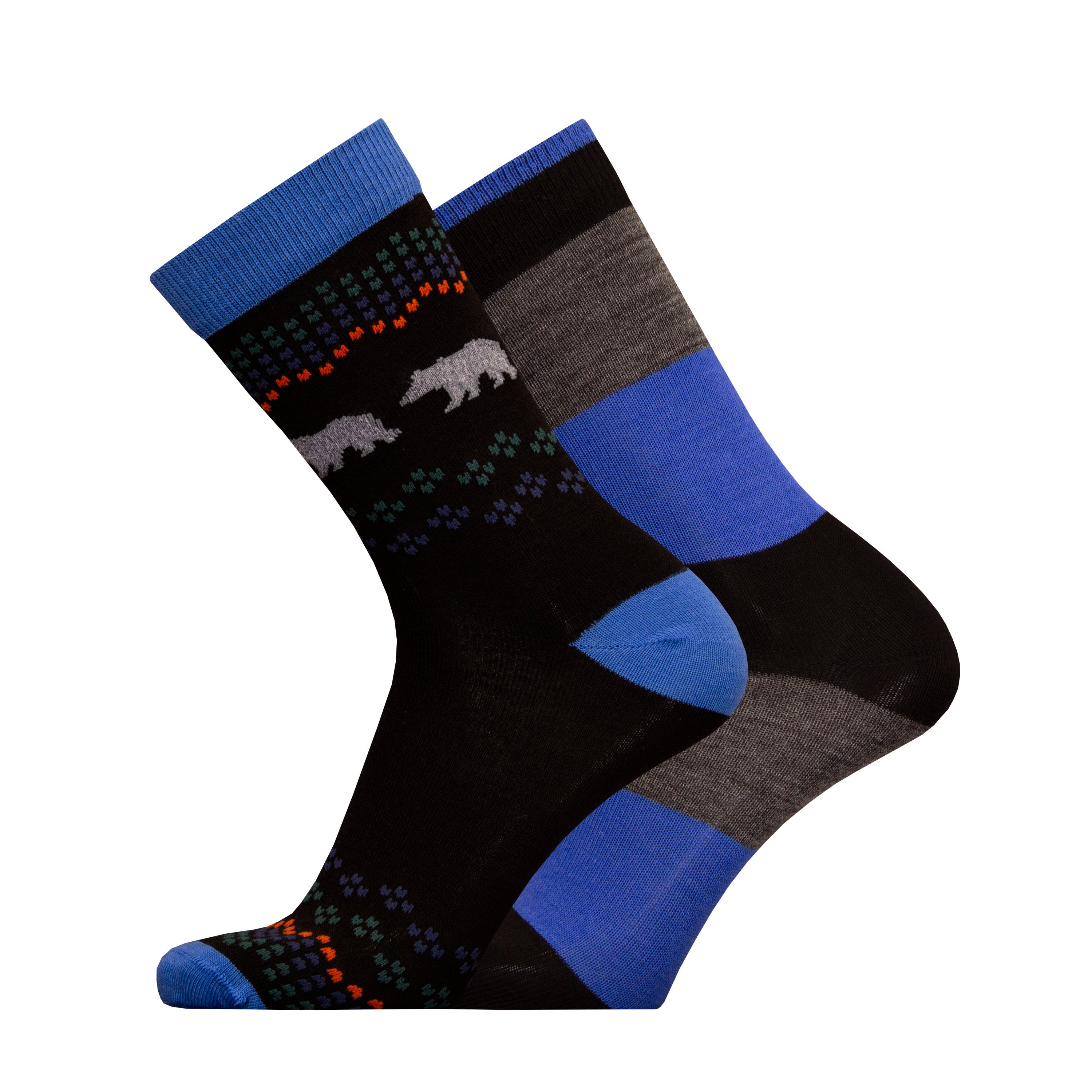 Otso 2-pack - patterned socks, merino wool