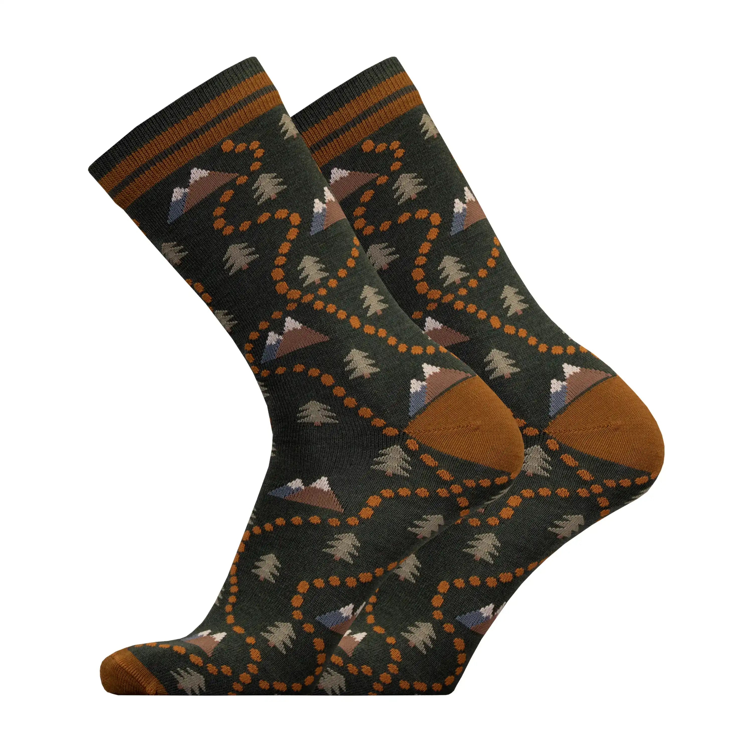 On the go - patterned socks, merino wool