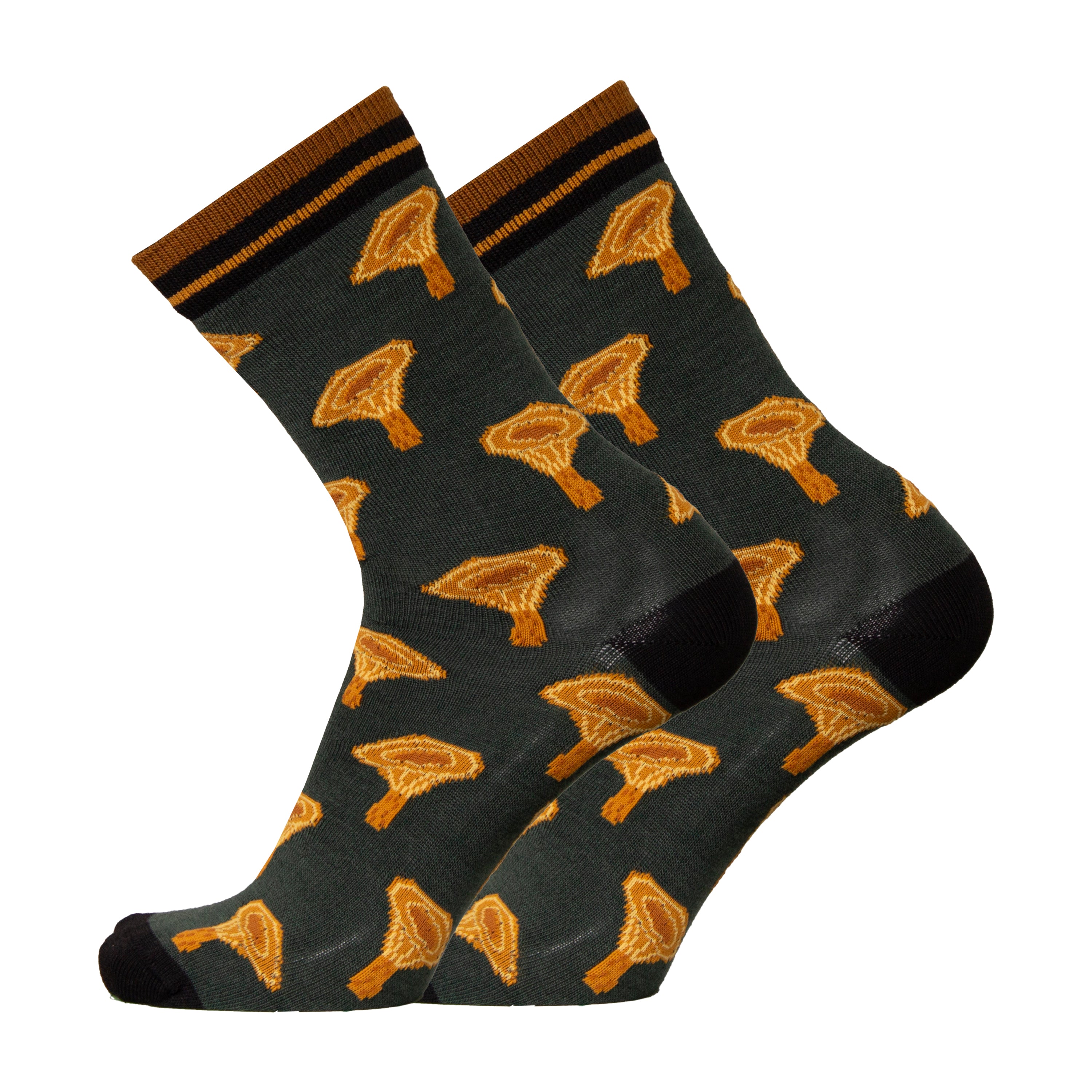 Kantarelli - patterned socks, merino wool