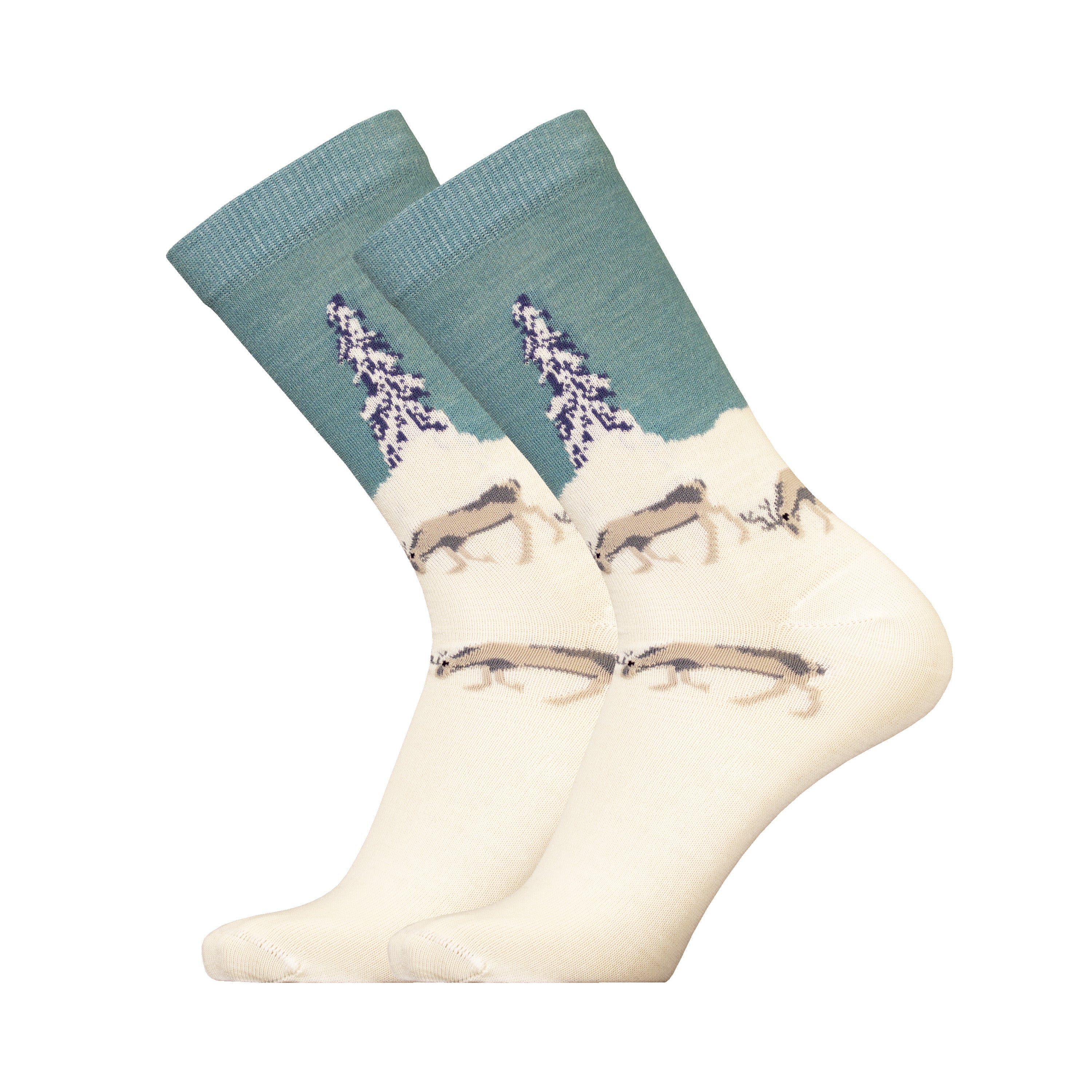 Winterbohrer - gemusterte Socken, Merinowolle