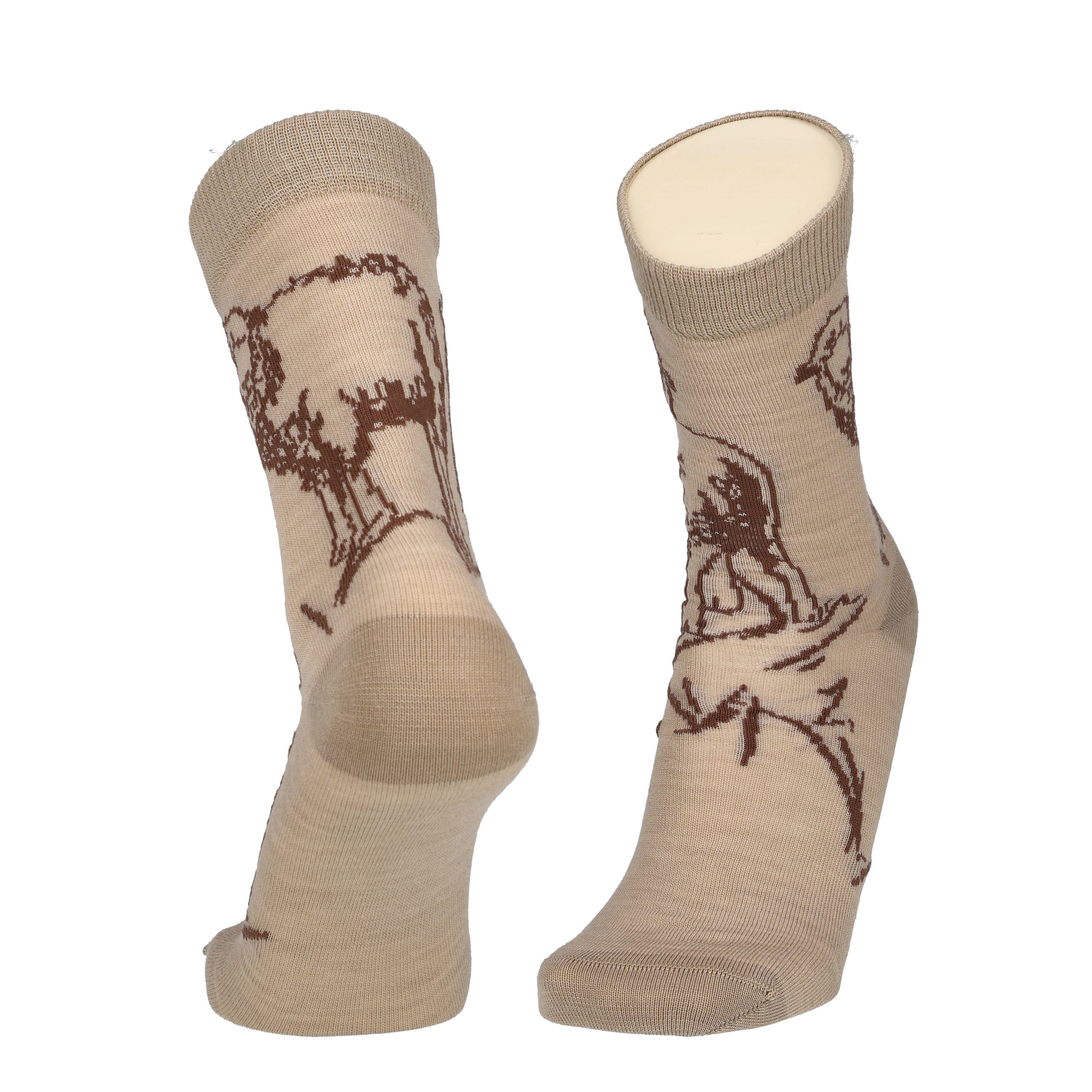 La Magdalena - patterned socks, merino wool 