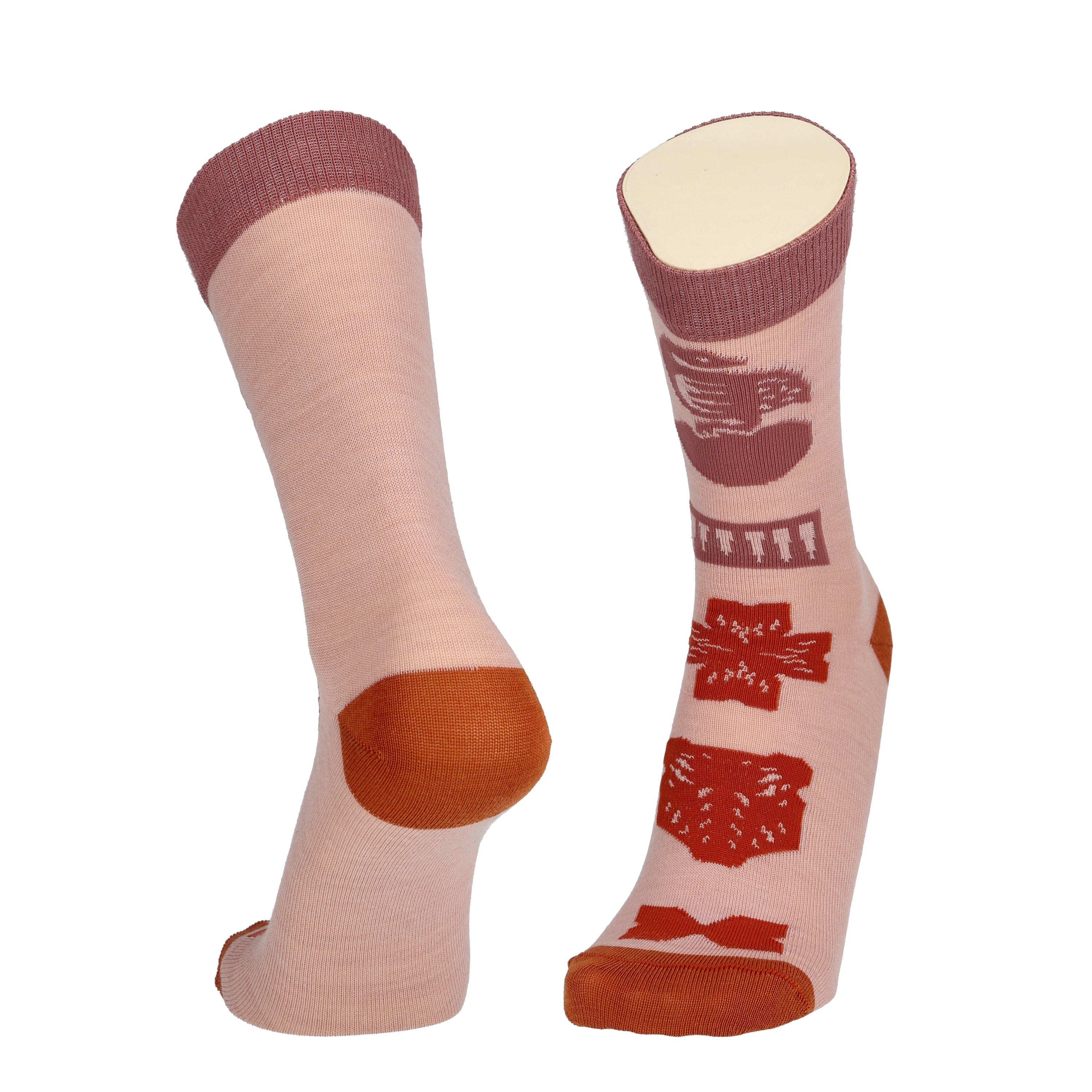 Kalevala Päivätär - patterned socks, merino wool 